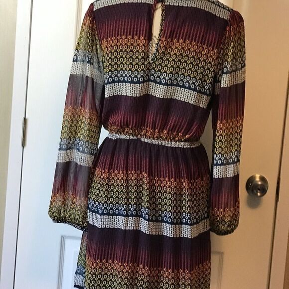 JW Style Multicolor Long Sleeve Dress Small - Picture 4 of 11